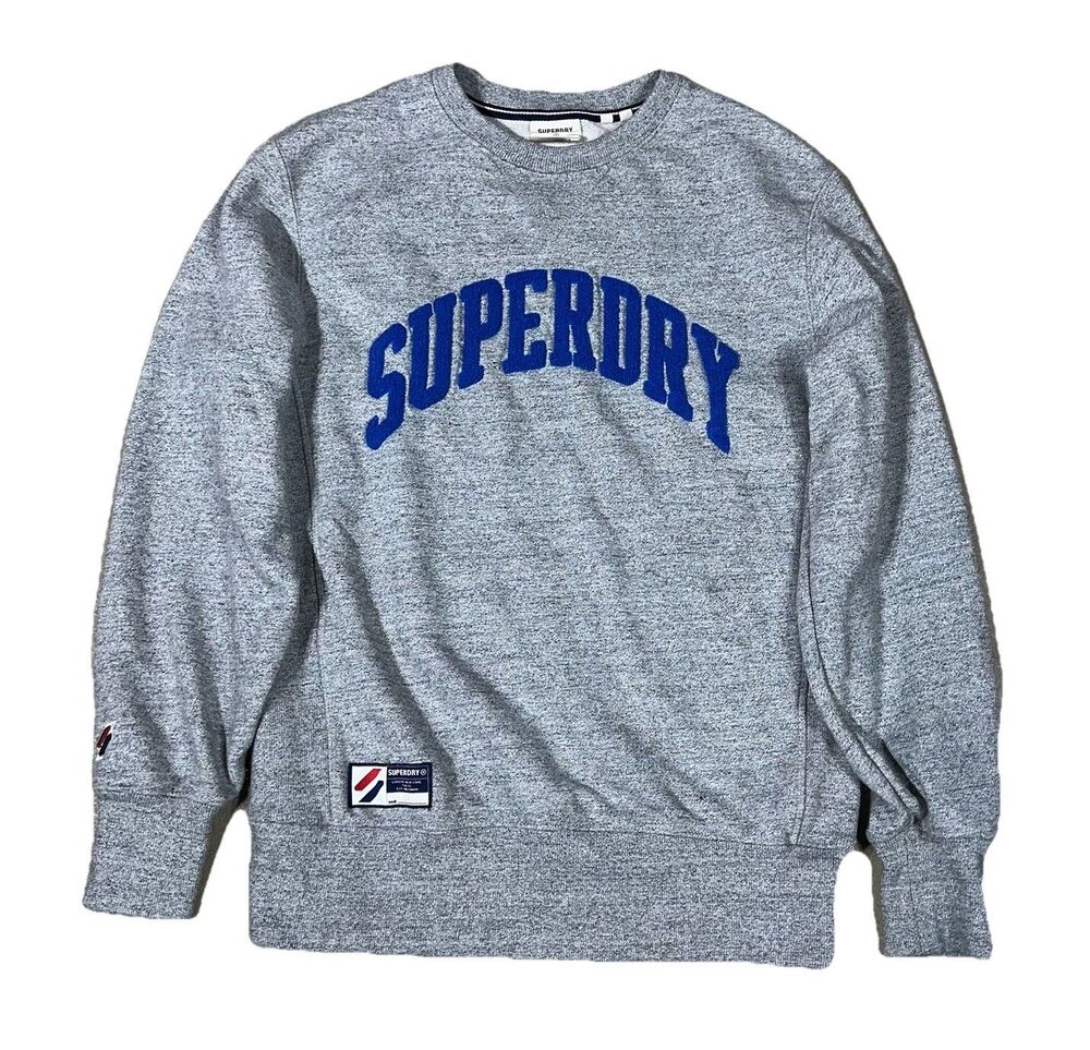 Superdry Venice Dist L. A. Crewneck True Varsity Sweatshirt Mens Small Spellout